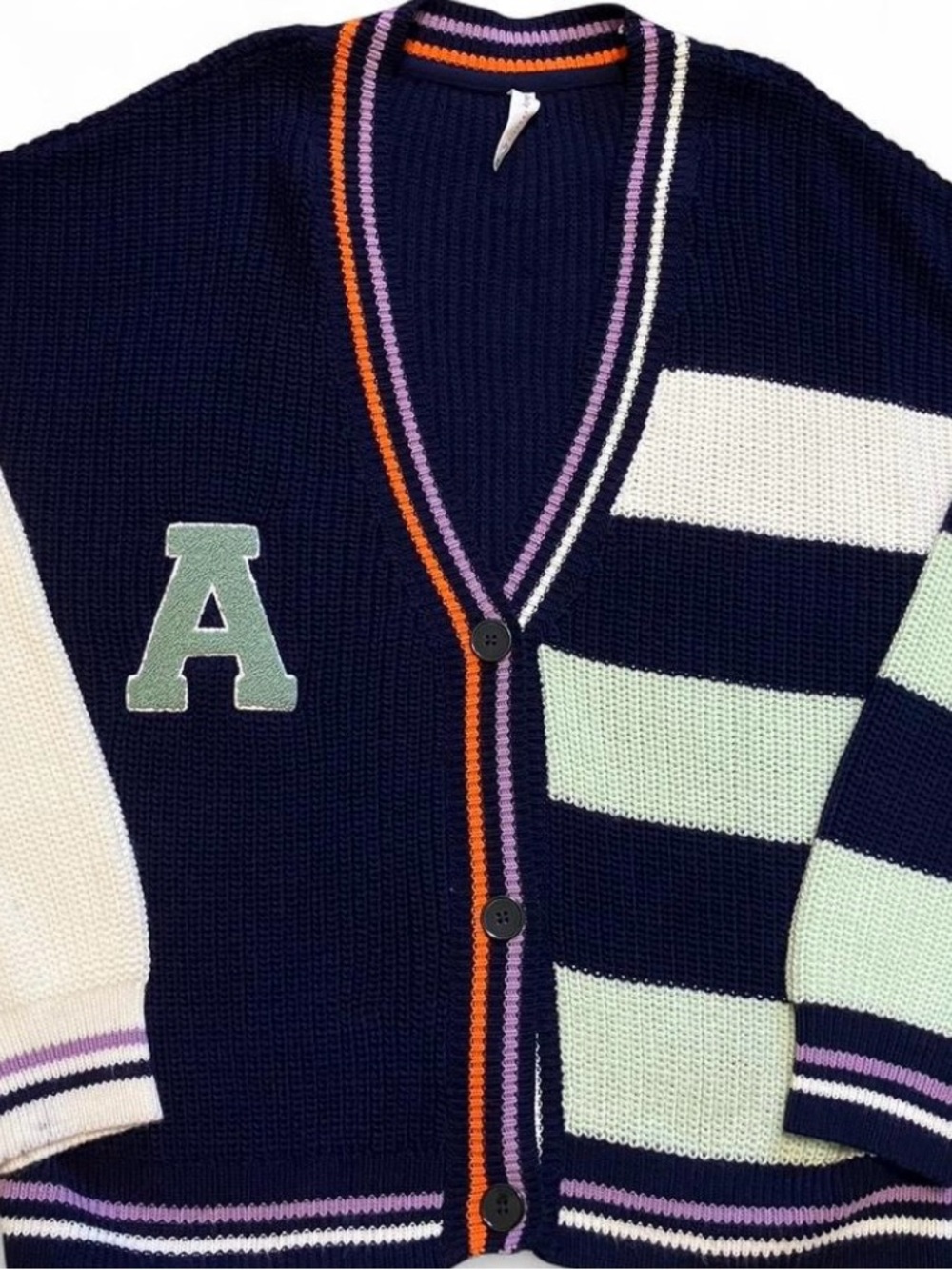 Anthropologie Daily Practice Varsity Cardigan
